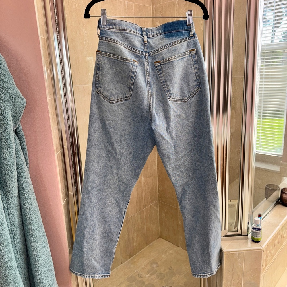 Abercrombie & Fitch High-Rise Light Wash Ankle Straight Jeans- Size 28 - Picture 14 of 15